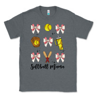 Charcoal Heather softball coquette bow Classic Tee - JahusDesignShop