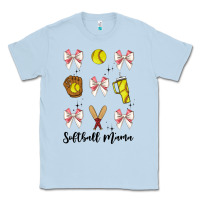Dusty Blue softball coquette bow Classic Tee - JahusDesignShop