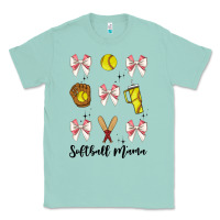 Seafoam softball coquette bow Classic Tee - JahusDesignShop