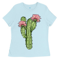 Baby Blue cactus 4 Ladies Tee - JahusDesignShop