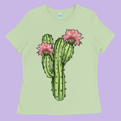 Cactus 4 Ladies Tee Designed By Jahusdesignshop