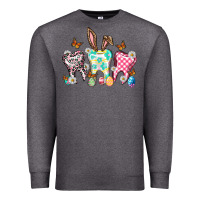 Charcoal Heather Happy Easter Day teeth Premium Sweatshirt - HowdyJamesFarm