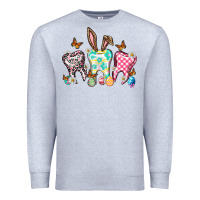 Heather Grey Happy Easter Day teeth Premium Sweatshirt - HowdyJamesFarm