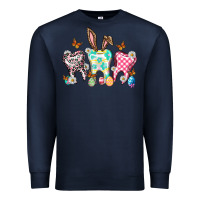 Navy Happy Easter Day teeth Premium Sweatshirt - HowdyJamesFarm