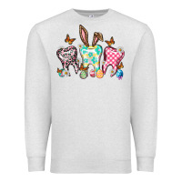Oatmeal Heather Happy Easter Day teeth Premium Sweatshirt - HowdyJamesFarm
