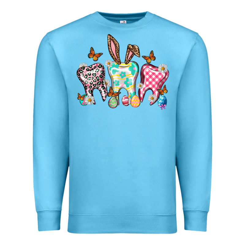 Happy Easter Day Teeth Premium Sweatshirt by HowdyJamesFarm | Teevron
