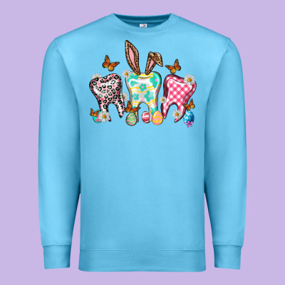 Happy Easter Day Teeth Premium Sweatshirt Designed By Howdyjamesfarm
