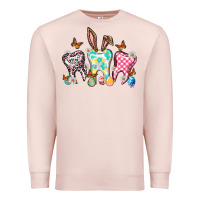 Pale Pink Happy Easter Day teeth Premium Sweatshirt - HowdyJamesFarm