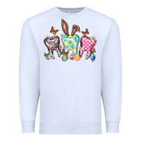 White Happy Easter Day teeth Premium Sweatshirt - HowdyJamesFarm