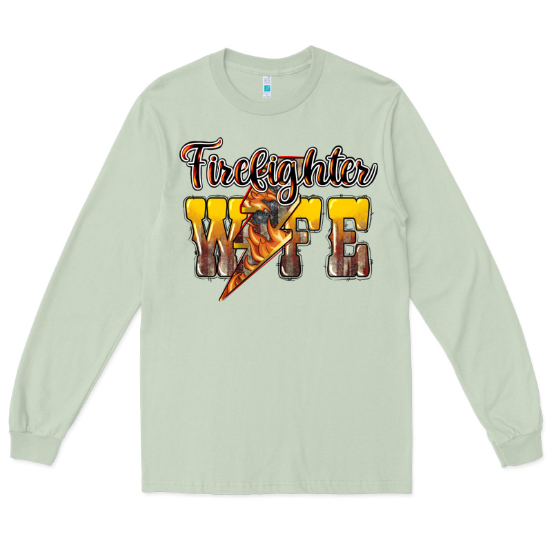 Firefighter Wife Lightning Bolt Long Sleeve Tee by NancyCooperArtShop | Teevron