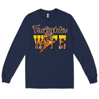 Navy firefighter wife lightning bolt Long Sleeve Tee - NancyCooperArtShop