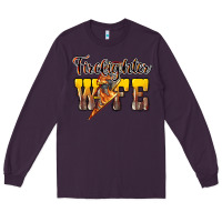 Plum firefighter wife lightning bolt Long Sleeve Tee - NancyCooperArtShop
