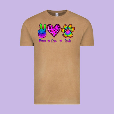Peace Love Pride Vintage Tee Designed By Jasminsmagicworld