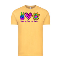 Vintage Mustard Peace Love Pride Vintage Tee - Jasminsmagicworld