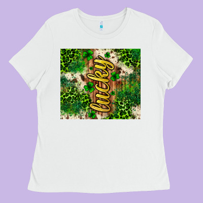 St. Patrick's Day Lucky Tumbler Ladies Tee Designed By Neo Western