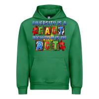 Emerald Diversity is a fact inclusion is an act Urban Hoodie - FaDigitalArtStudio