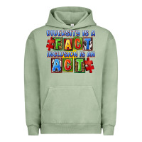 Pigment Oil Green Diversity is a fact inclusion is an act Urban Hoodie - FaDigitalArtStudio