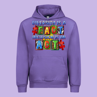 Diversity Is A Fact Inclusion Is An Act Urban Hoodie Designed By Fadigitalartstudio