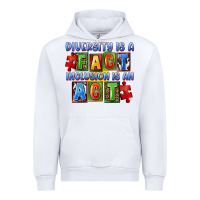 White Diversity is a fact inclusion is an act Urban Hoodie - FaDigitalArtStudio