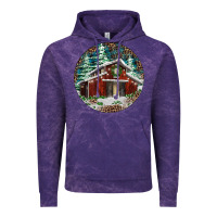 Cloud Purple Barn Christmas Vintage Hoodie - RanaPortraitStore