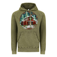 Vintage Olive Barn Christmas Vintage Hoodie - RanaPortraitStore