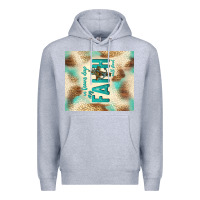 Heather Grey faith with cross Premium Hoodie - TumblerDesignByShophia