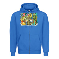 True Royal coconut with fruits  background Zipper Hoodie - BarkalooDesign