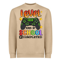 Mushroom level 100 days of school completed Heavyweight Sweatshirt - MaliasSmallBusiness
