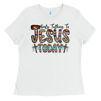 White only talking jesus today Ladies Tee - CowhideDigitalArt