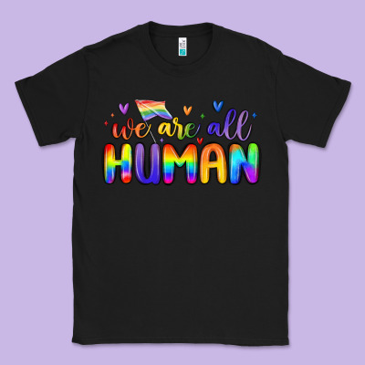 We Are All Human Classic Tee Designed By Maliassmallbusiness