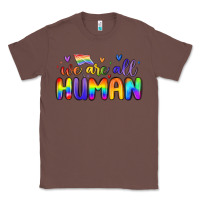 Chestnut we are all human Classic Tee - MaliasSmallBusiness
