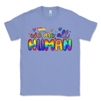 Colony Blue we are all human Classic Tee - MaliasSmallBusiness
