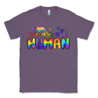 Lavender we are all human Classic Tee - MaliasSmallBusiness