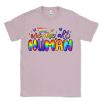 Lilac we are all human Classic Tee - MaliasSmallBusiness