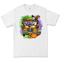 White halloween school bus Premium Tee - AdoDesignShop