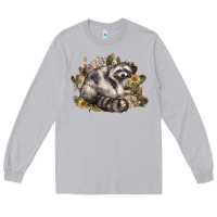 Moon Dust floral racoon western Long Sleeve Tee - NancyCooperArtShop
