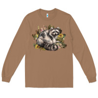 Toasted Coconut floral racoon western Long Sleeve Tee - NancyCooperArtShop