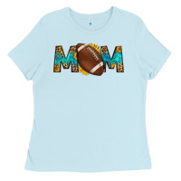 Baby Blue western mom american football Ladies Tee - HRA Design Shop