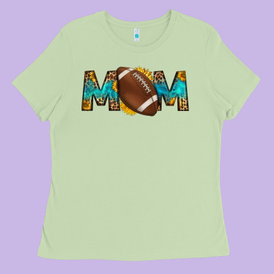 Western Mom American Football Ladies Tee Designed By Hra Design Shop