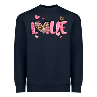 Navy love valentines day Heavyweight Sweatshirt - MaliasSmallBusiness