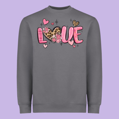 Love Valentines Day Heavyweight Sweatshirt Designed By Maliassmallbusiness