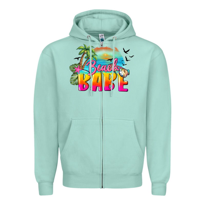 Beach Babe Zipper Hoodie by BarkalooDesign | Teevron