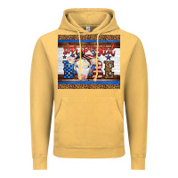 Vintage Mustard Western Star Spangled Baby Cow Vintage Hoodie - LillyAllenDesigns