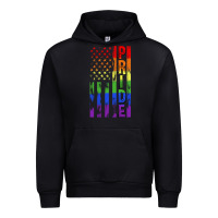 Black lgbtq pride american flag Urban Hoodie - FaDigitalArtStudio