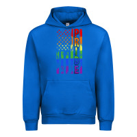 Cobalt lgbtq pride american flag Urban Hoodie - FaDigitalArtStudio
