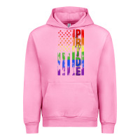 Fuchsia Pink lgbtq pride american flag Urban Hoodie - FaDigitalArtStudio
