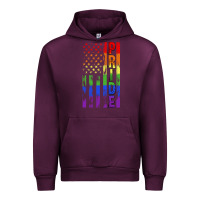 Mauve Wine lgbtq pride american flag Urban Hoodie - FaDigitalArtStudio