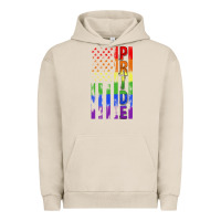 Pigment French Oak lgbtq pride american flag Urban Hoodie - FaDigitalArtStudio