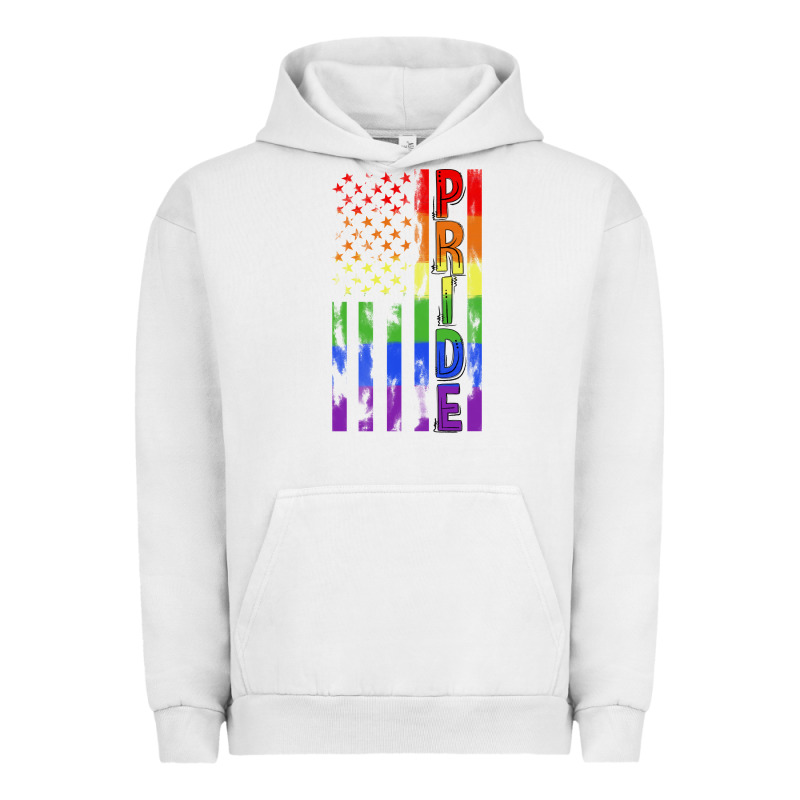 Lgbtq Pride American Flag Urban Hoodie by FaDigitalArtStudio | Teevron