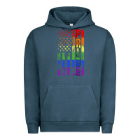 Pigment Midnight Navy lgbtq pride american flag Urban Hoodie - FaDigitalArtStudio